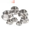 Porca flange sextavada 304 aço inoxidável 316/201 com porca dentada tampa de rosca antiderrapante M3M4M5M6M8-M20