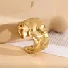 Pulseira Hidráulica Aberta de Aço Inoxidável Mais Vendida em Fronteiras, Pulseira de Braço da Moda Europeia e Americana, Banho de Ouro Real 18K, Pulseira de Aço Titânio