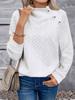 2026 Nova Roupa Feminina Estilo Europeu e Americano Amazon Tume Gola Alta Botão Casual Moda Esportiva Moletom Camiseta para Mulheres