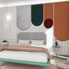 8D Novo Fundo de Parede Geométrico Nórdico Tecido Papel de Parede Azul Verde Cabeceira Quarto Murais Sala de Estar Sala de Jantar Papel de Parede