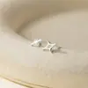 Pendientes de Estrella de Ocho Puntas de Plata Pura 999 Nalan Lujo Accesible Gama Alta Ins Clavos para Cartílago de Oreja de Estrella de Cuatro Puntas Simples M07020