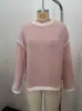 Novedad Otoño/Invierno 2025 Moda Femenina Europea y Americana Transfronteriza de Amazon Suéter Falso de Cuello Redondo Manga Larga Bloque de Color Holgado