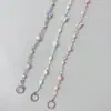 Cadena Diagonal Larga de Cristal Mariposa de Gama Alta Exquisita Cadena para Colgar Teléfono Móvil Llavero Colgante Antiperdida Repuesto para Equipaje