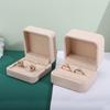 Joyero de franela redondeado, caja para anillos, aretes, caja para guardar joyas, caja para anillos, aretes, caja para guardar joyas