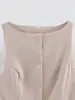 2025 Verano Nuevo Moda Europea y Americana Elegante Entallado Cintura Adelgazante Look con Cinturón Vestido Chaleco sin Mangas Falda Corta para Mujer
