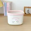 Tubo de Armazenamento de Mesa Ins Coração Feminino Dormitório Estudantil Porta-Caneta de Papelaria de Mesa Tanque de Armazenamento Balde para Restos de Papel