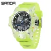 Reloj Sanda para Hombre y Mujer Doble Pantalla Deportivo Resistente al Agua para Exteriores Reloj Electrónico Impermeable para Escalada Reloj Multifuncional para Estudiantes para Hombre
