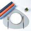 Mantel Individual de Cuero con Forma de Gota Transfronterizo Nórdico Mantel de Mesa Aislante Térmico de PVC Restaurante Hotel Mantel Estilo Occidental Impermeable y a Prueba de Aceite