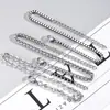 Pulsera de Acero Inoxidable, Estilo Delgado, No se Desvanece, Moda Europea y Americana, Joyería de Estilo Simple Unisex, Cadena de Acero de Titanio, Accesorios de Mano para Hombres y Mujeres