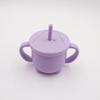Taza de Aprendizaje para Beber de Bebé Transfronteriza Pingüino de Dibujos Animados Taza Anti-Atragantamiento para Bebés Taza con Popote de Silicona Taza de Agua para Niños Portátil