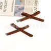Accesorios Retro Simples de Gamuza con Lazo Atado a Mano para Ropa DIY Pinzas para el Cabello Pinzas Rectas Zapatos Sombreros Tocados Mercería Accesorios