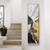 Nueva Pintura Decorativa de Entrada Estilo Chino Edición Vertical Tira Larga Mural Abstracto Lujo Ligero Moderno Pared de Pasillo Pasillo Pintura Colgante de Porcelana Cristal