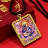 Tangka Pintado do Xizang Oito Divindades Guardiãs Buda Amuleto Colar do Zodíaco A Buda Amitabha Pingente de Charme da Paz Colar de Personalidade