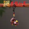 Chaveiro Pingente de Cavalo com Arco Curvo de Ébano, Jacarandá e Sândalo Roxo, Pingente de Cavalo do Zodíaco para Bolsa, Pequeno Presente de Ponto Turístico