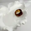 Moda Retro de Joyería Europea y Americana Anillo Geométrico Ovalado Graduado Temperamento Sencillo Sensación de Alta Gama Anillo para el Dedo Índice Joyería de Mano