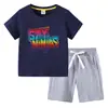 Camiseta para Niños 2026 Verano Nuevo Comercio Exterior Ropa para Niños Ins Estilo Coreano Algodón Manga Corta y Pantalones Cortos para Niños Conjunto de Dos Piezas