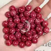 Luz de Palacio Vintage Estilo Francés Lujo Ligero Barroco Pintura al Óleo Cuentas de 12 mm Pulsera DIY Colgante para Coche Cuentas Sueltas con Agujero Recto