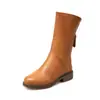 2026 Nuevo Estilo Comercio Exterior Zapatos de Mujer Tacón Bajo Tallas Grandes Botas Martin Botas de Media Caña Botas de Mujer
