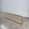Lujo Ligero y Simple Porta Tarjetas de Pantalla de Acero Inoxidable y Vidrio Partición Decoración de Valla Baja para Restaurante Oficina con Tira de Luz