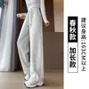 Pantalones Casuales de Pierna Recta Meilade para Mujer 2026, Nuevos de Primavera, Delgados, Color Café, Pantalones Deportivos de Chándal