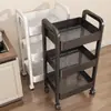 Carrito de cocina con estante de almacenamiento, estante de almacenamiento móvil para condimentos, estante de almacenamiento de gran capacidad, carrito pequeño, portarrollos de papel de cocina