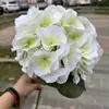 Comercio exterior nuevo tacto de goma suave fábrica de hortensias cabeza única tacto begonia hortensia boda flores artificiales suaves al por mayor