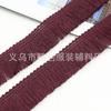 Pendientes de Encaje de Hilo de Poliéster de 2.5cm Decoración de Almohada Accesorios de Ropa Bufanda Mantel Manta de Sofá Borde de Borla
