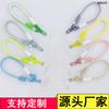 Cuerda de mano multifuncional para teléfono móvil tejida a mano para comercio exterior transfronterizo, cordón de viento, cuerda de muñeca, disco U gris, cuerda antipérdida