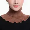 Estilo Novo Outono e Inverno Cachecol Feminino Gola Falsa Protetor de Pescoço para Calor e Proteção contra Frio Gola de Suéter Gola Alta de Tricô Versátil para Mulheres