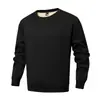 Moletom térmico com forro de fleece masculino, espessado para aquecimento, camada base para outono e inverno, gola redonda, tamanho grande, disponível para dropshipping