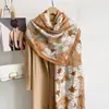 Bufanda de Algodón y Lino Estilo Pastoral Rosa Azulado para Mujer, Fresca y Versátil, Nuevo Estilo Otoño e Invierno, Chal Cálido para Abrigo, Bufanda de Cuello para Mujer