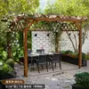 Estante para Uvas Patio Madera Anticorrosiva Pérgola Exterior Madera Maciza Planta Trepadora Casa Pérgola Exterior Toldo Patio Jardín