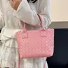 Bolso Cubo con Patrón Tejido Transfronterizo para Mujer 2026 Nuevo Vintage Gran Capacidad Bolso de Hombro Cruzado Bolso de Mano Estiloso Moderno