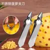 Cortador de abacaxi em aço inoxidável, removedor de olhos de frutas doméstico, faca de abacaxi, ferramenta perfuradora, ferramenta especial para remover sementes de abacaxi
