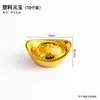 Adereços de Lingote de Ouro de Plástico Artificial Decoração Decoração de Bolo de Ano Novo Casa Nova Inauguração Casamento Aniversário Suprimentos de Confeitaria