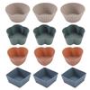 Molde Redondo Pequeño para Pastel de Silicona de Grado Alimenticio Cuadrado Forma de Corazón Taza para Muffins Caja de Comida Complementaria para Niños Suministros para Fiestas de Cumpleaños