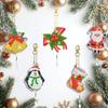 Coleção de Natal Personalizada Pintura com Diamantes Artesanal DIY Porta-copos Chaveiro Enfeites Vara Decorativa Pingente Adesivos Natal