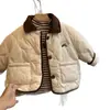 Chaqueta de Algodón Estilo Japonés para Niños para Primavera, Otoño e Invierno 2025 Nuevo Abrigo Grueso Acolchado de Algodón para Niños Tops de Invierno para Bebé