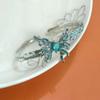 Pulsera de mariposa azul marino con diseño de nicho para mujer, textura irregular, anillo de dedo con gotas de aceite, estilo Ins de sentido avanzado.