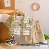 Roupas Infantis Transfronteiriças Verão 2026 Novo Estilo 0-6 Anos Moda Infantil Roupa de Verão Camisa Fina Conjunto de Três Peças Atacado