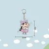 Llavero acrílico de Crayon Shin-chan, colgante para mochila, mercancía de dibujos animados linda para que los estudiantes la regalen, en stock