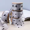 Patrón de Corazón de Melocotón de Puntos Flor de Ciruelo Mariposa Flocado Cinta de Nieve Cinta de Hilo de Nieve Accesorios para el Cabello Empaque de Flores Flor para Zapatos Cinta para Sombrero de Paja