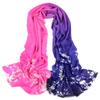 Bufanda de Lana 80% Estampado Digital al por Mayor Otoño e Invierno Chal de Cachemira para Mujer Planta Floral Artístico Retro