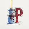 Decoraciones de Muñeco de Nieve Navideño, Adornos para Árbol de Navidad, Regalos Navideños Transfronterizos al por Mayor, Colgantes Acrílicos, Navidad