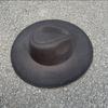Libro Rojo Pequeño Fashion Blogger Mismo Estilo Sombrero Jazz Azul de Lana Retro Europeo y Americano Ala Ancha Sombrero de Copa Fieltro Moda Otoño e Invierno