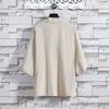 Verão 2022 Novo Estilo Chinês Masculino Algodão e Linho Proteção Solar Roupa Cardigan Japonês Kimono Manga Curta Casaco Masculino
