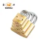 Candado de imitación cobre de una palabra personalizado comercio exterior OEM OEM OEM candado de hierro de imitación cobre de grosor medio candado impermeable antioxidante