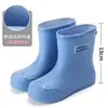 Botas de lluvia nuevas para mujer: estilos cortos, hasta la pantorrilla y escotados, con suelas antideslizantes, suelas gruesas, adecuados para lavar platos, duraderos, impermeables y cálidos