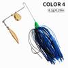 Señuelo giratorio con lentejuelas compuestas para pesca de agua dulce y salada, hombre barbudo transfronterizo, señuelo tipo pico de perca 8.2g/10g