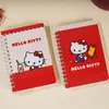 Yue Mu Original Hello Kitty Caderno Bolso Livro Virar Lateral Espiral Desenho Animado Fofo Estudante Diário Planejador Caneta